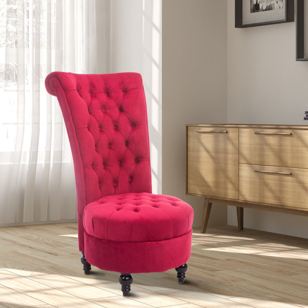 High back slipper online chair